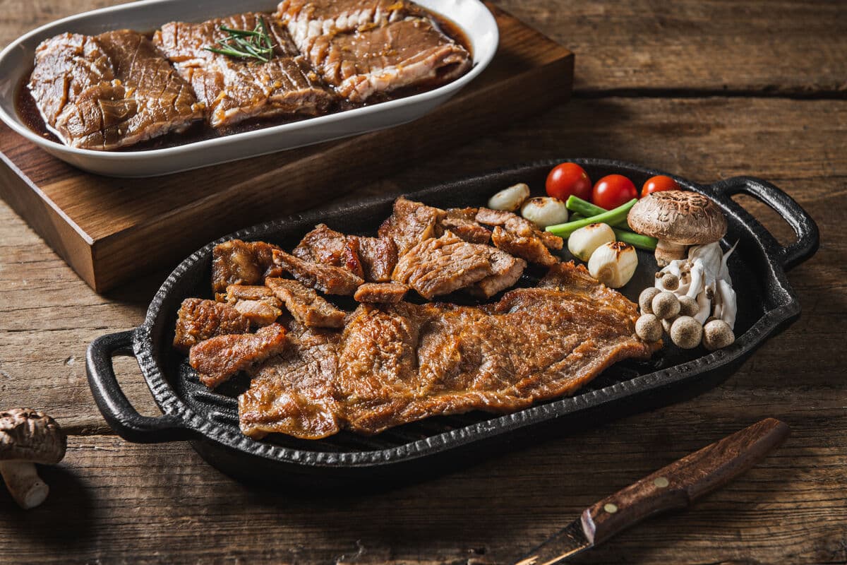 참나무숯 & 왕겨 직화